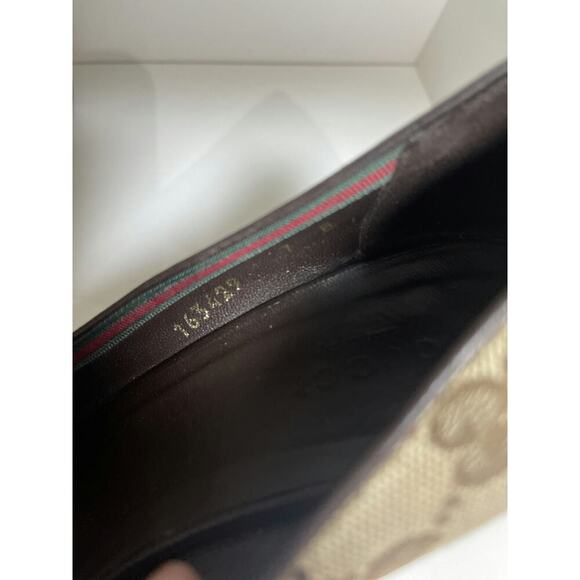 Gucci Monogram Canvas Peep Toe Heels with Signature Web Bow Size 7 - Picture 5 of 5